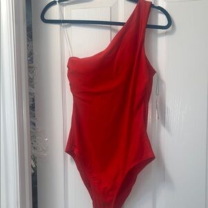 Red One-Shoulder 8-10 swimsuit